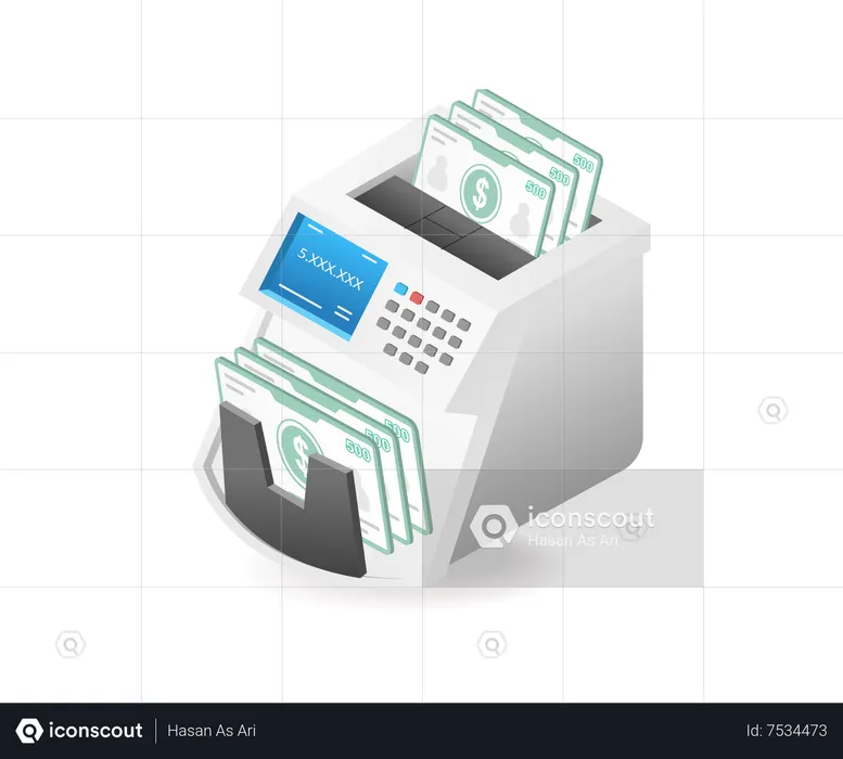 Technology Accurate money counting tool  Illustration
