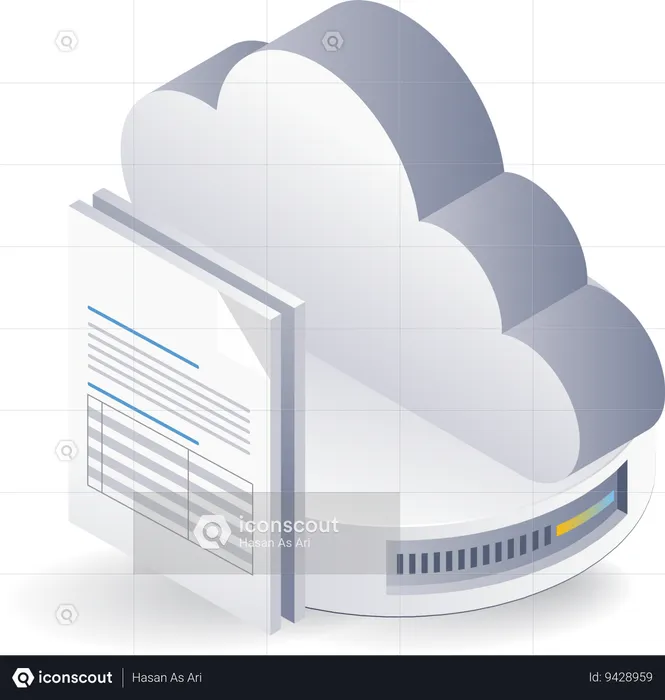Technology cloud server data  Illustration
