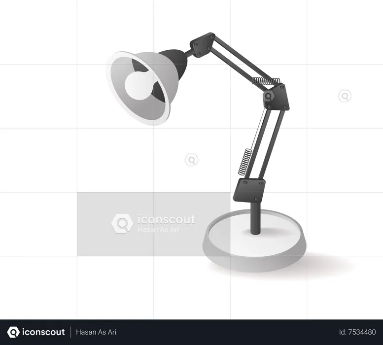 Technology Desk lamp for study and work  Illustration