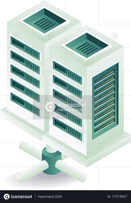 Technology server data network  Illustration