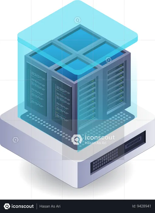 Technology server shield  Illustration