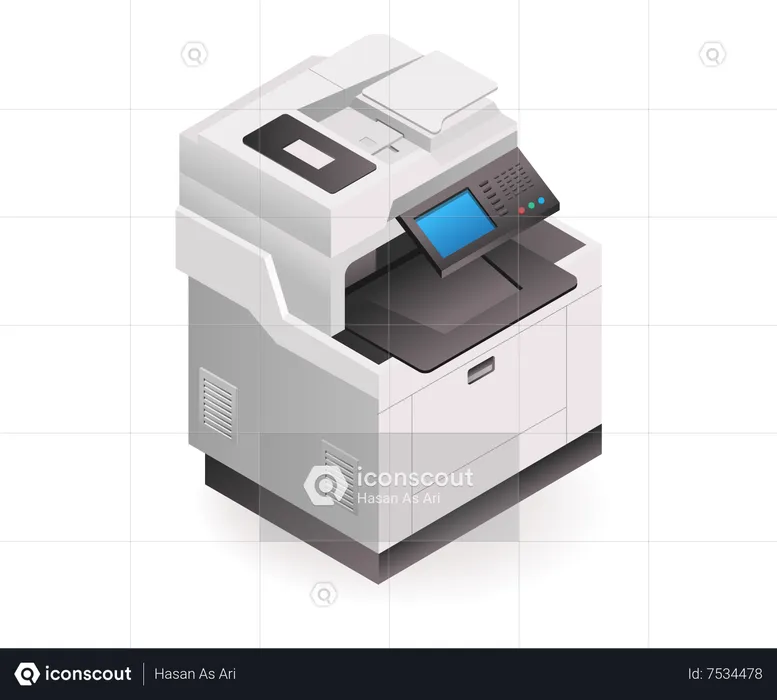 Technology Technology photocopy machine  Illustration
