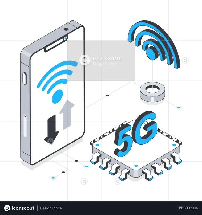 Tecnologia 5G  Ilustração