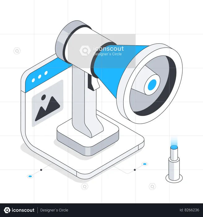 Tecnología CCTV en línea  Ilustración