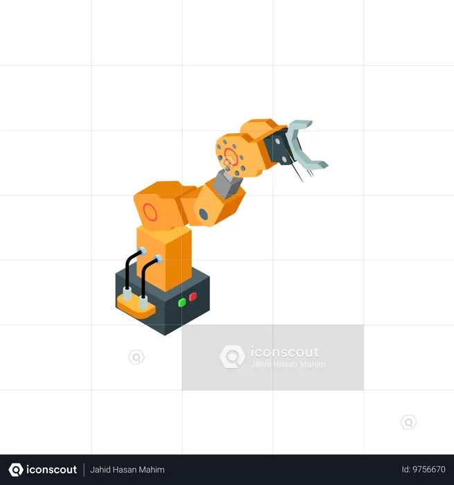 Tecnologia de braço robótico  Ilustração