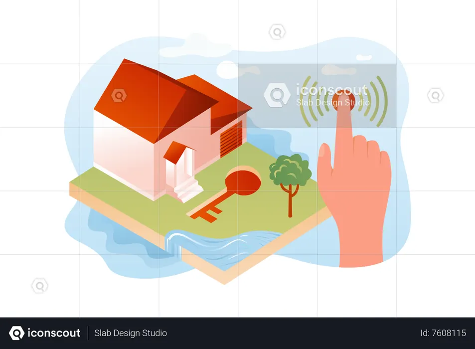 Tecnologia de casa inteligente  Ilustração