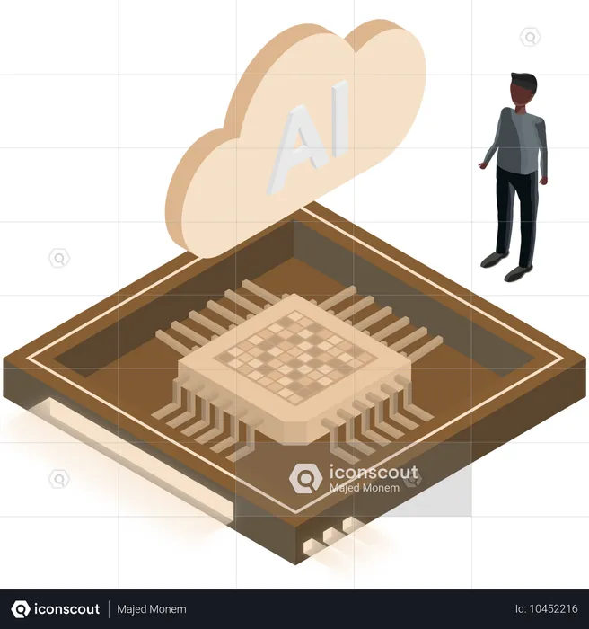 Tecnologia de chip de IA  Ilustração