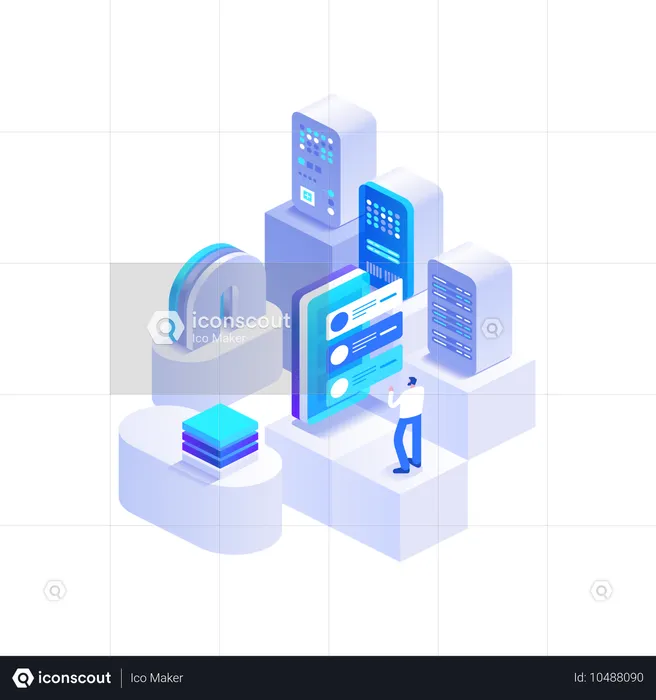 Tecnología de criptomonedas y dinero digital  Ilustración