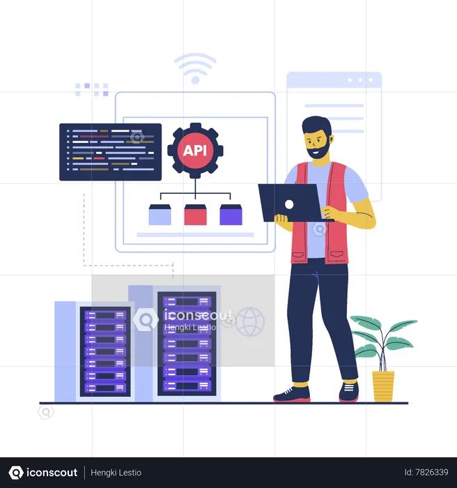 Tecnologia de interface de programação de aplicativos  Ilustração