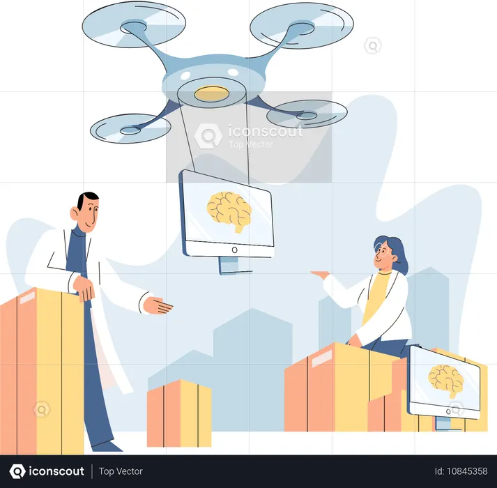 Tecnologia de logística inteligente  Ilustração