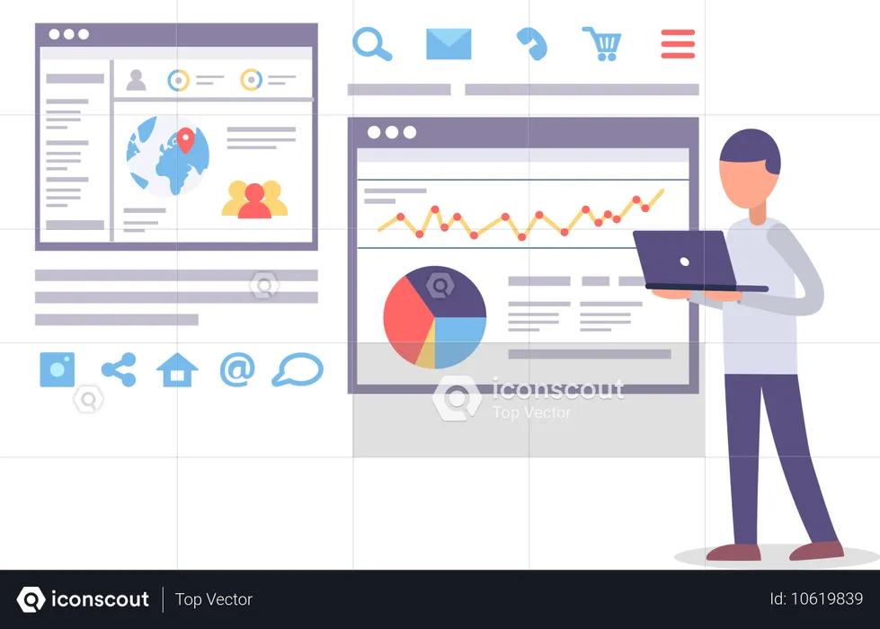 Tecnología de prueba de productos  Ilustración