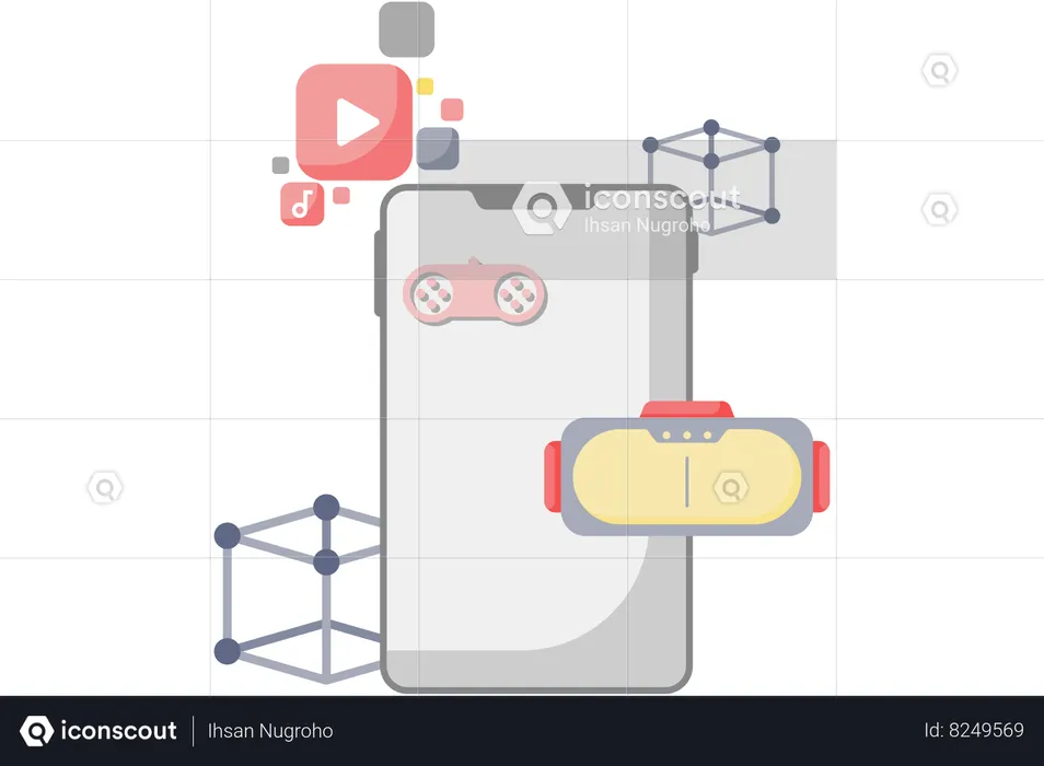 Tecnología de realidad aumentada  Ilustración