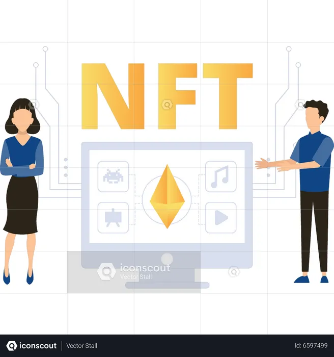 Tecnologia nft  Ilustração