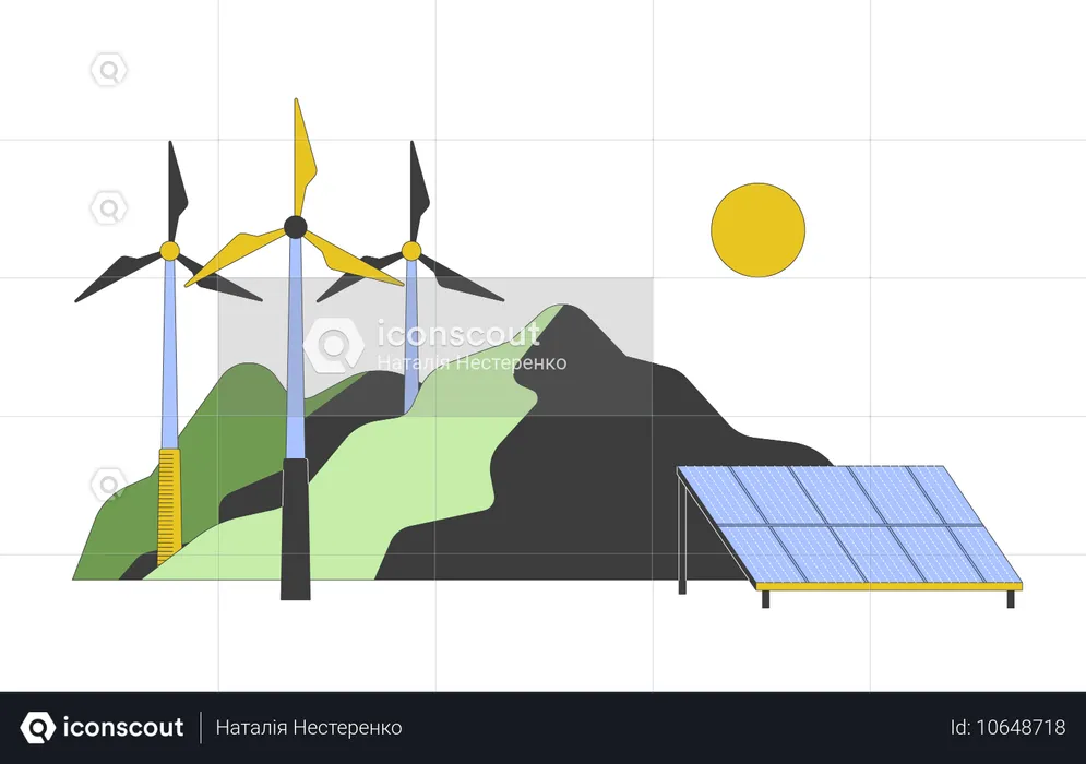 Tecnologías de energía renovable  Ilustración