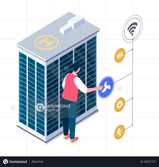 Tecnologías instaladas en el edificio  Ilustración