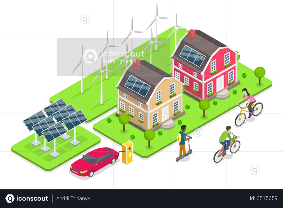 Tecnologias verdes inovadoras  Ilustração