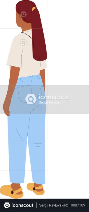 Teenager girl  dressed in summer trendy fashion outfit  Illustration