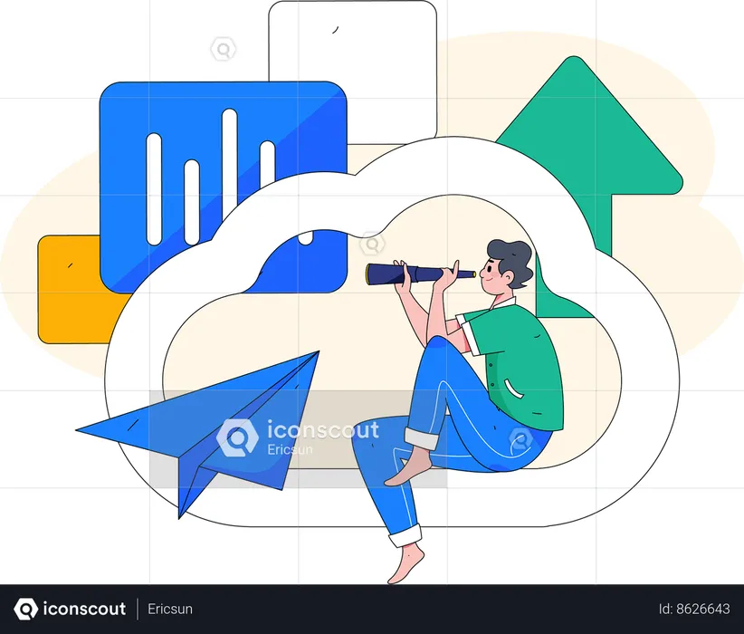 Téléchargement dans le cloud  Illustration