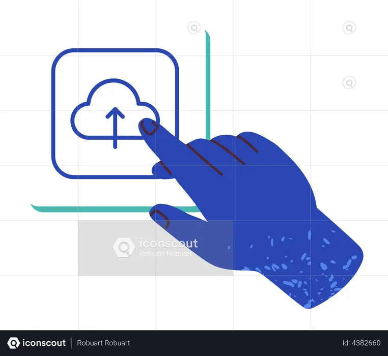 Téléchargement dans le cloud  Illustration