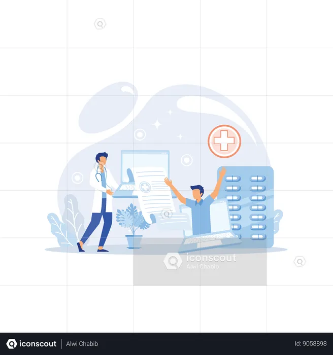 Telehealth Service  Illustration