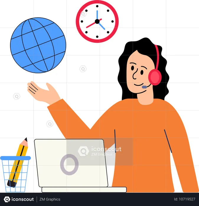 Télémarketing  Illustration