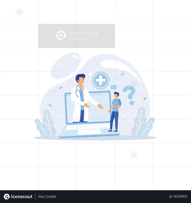 Telemedicine Service  Illustration