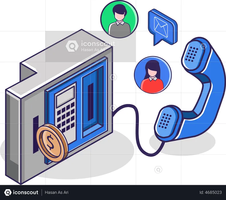 Telephone Booth  Illustration