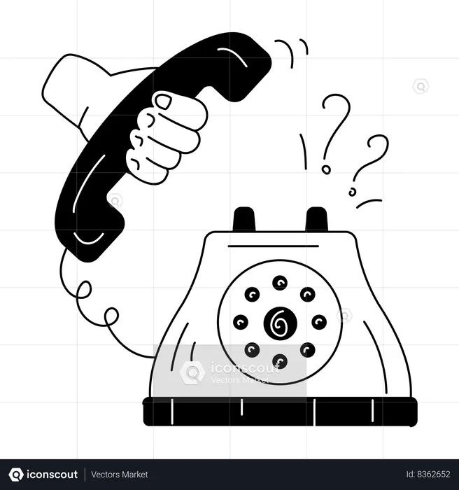 Téléphone fixe  Illustration