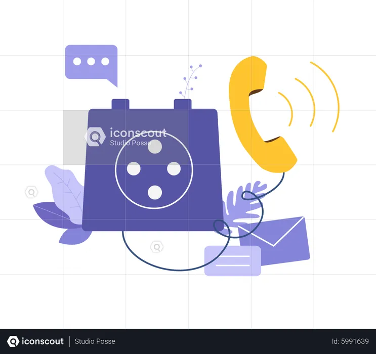 Telephone Ringing  Illustration