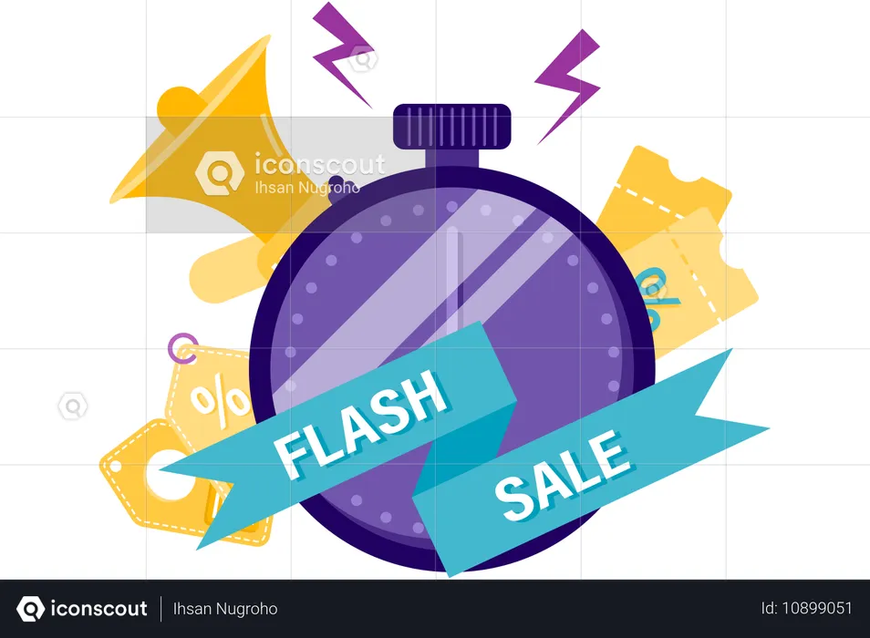 Temporizador de ventas flash  Ilustración