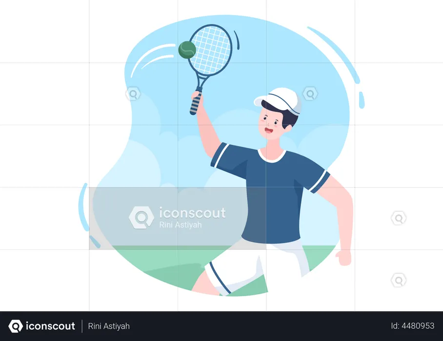 Tenista masculino  Ilustração