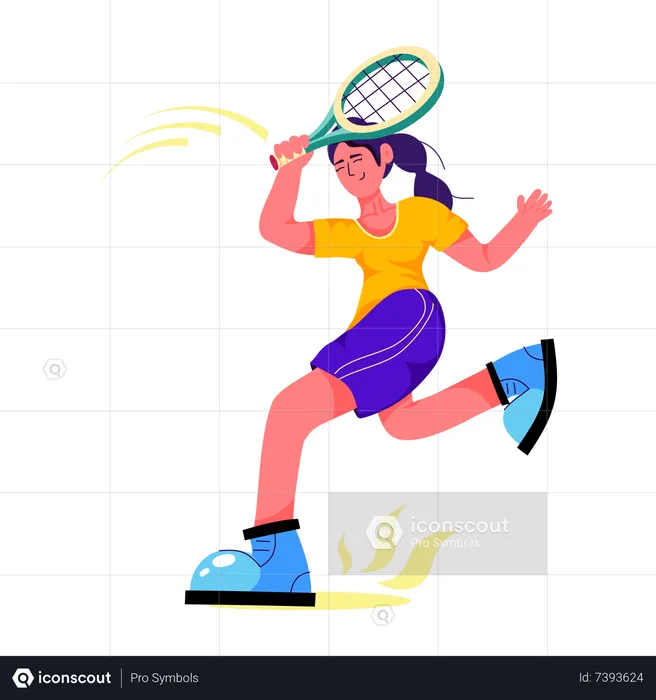 Tennis Athlete  Illustration