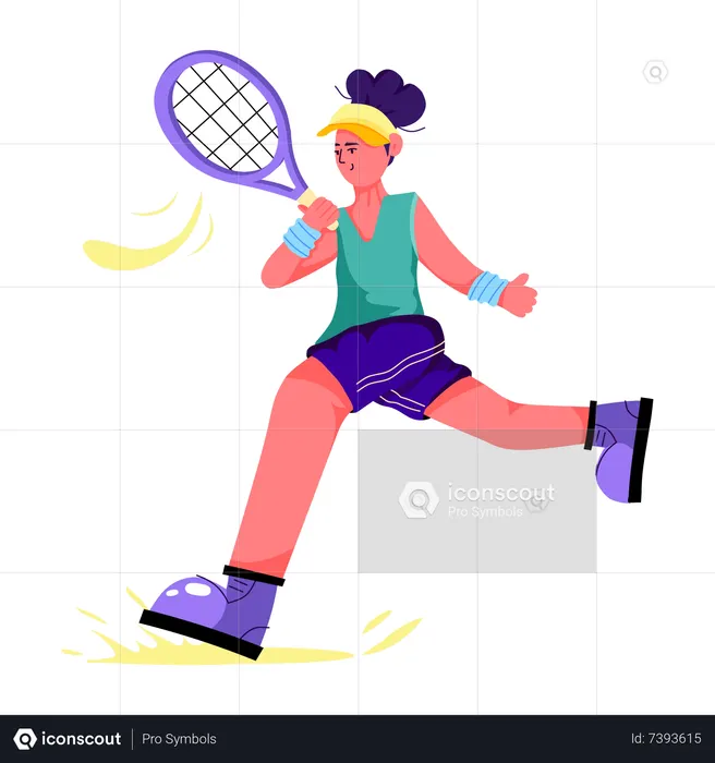Tennis Game  Illustration