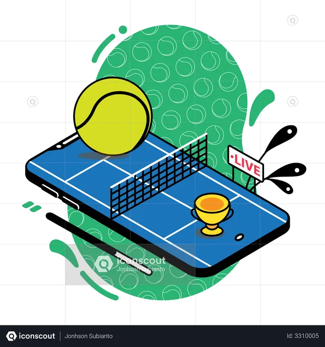 Tennis live streaming  Illustration