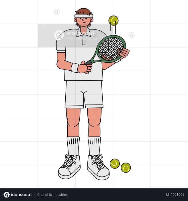 Tennis player  Illustration