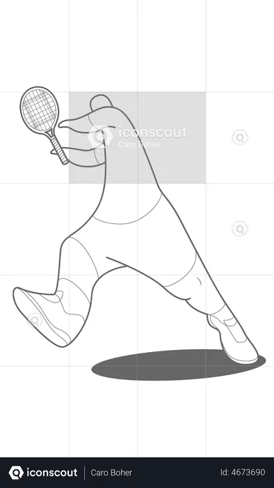 Tennis Player  Illustration