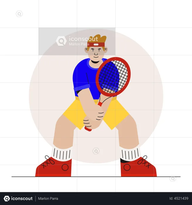 Tennis player  Illustration