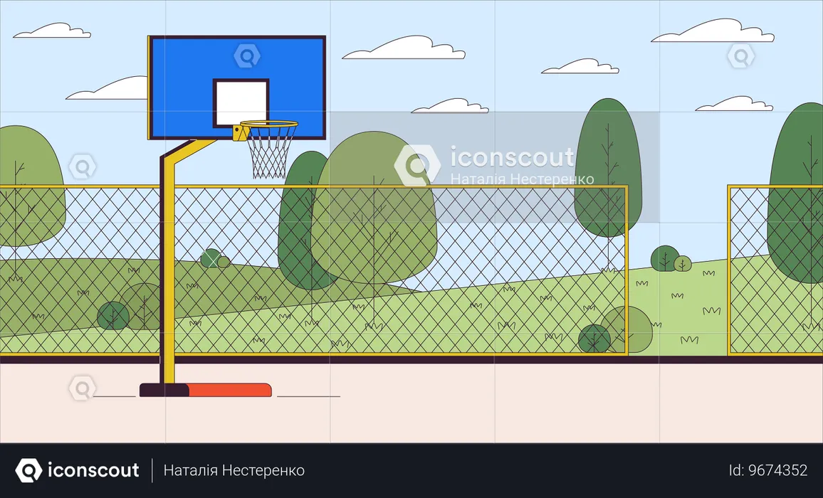 Terrain de basketball  Illustration