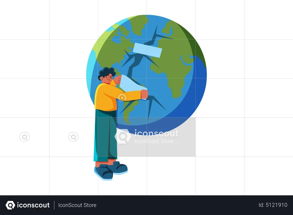 Fissure de terre  Illustration