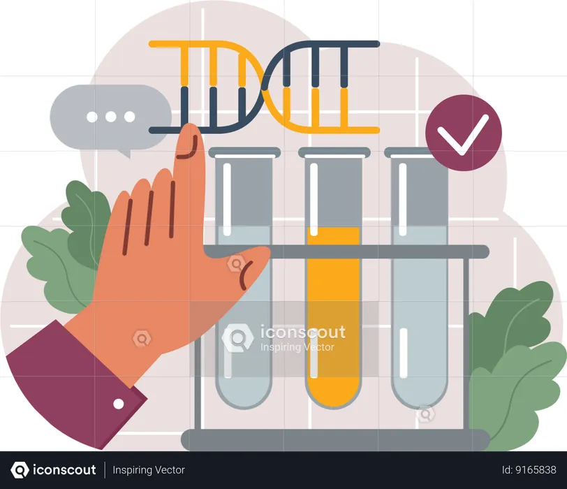 Teste e modificação de DNA  Ilustração