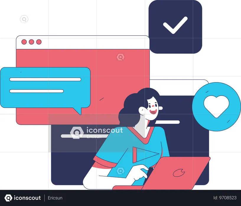 Tester tests application code  Illustration