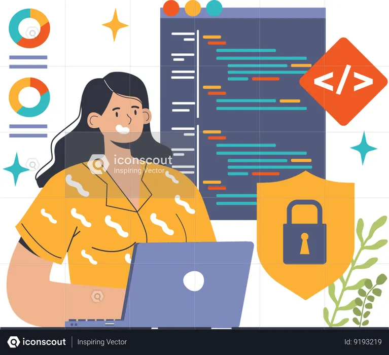 Tester tests new code of application  Illustration