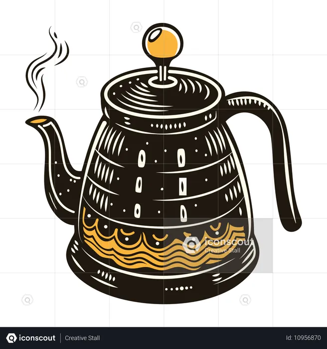 Tetera de café  Ilustración