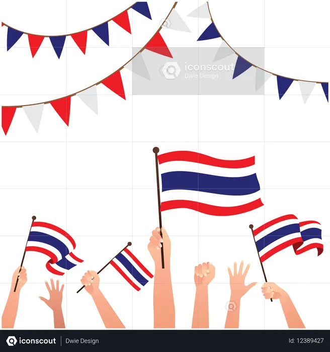 Thailand Independence Day Celebration  Illustration