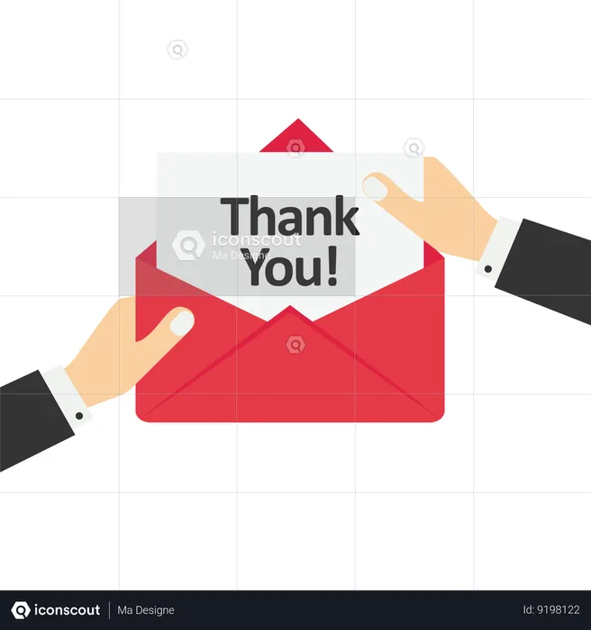 Thank you card  Illustration