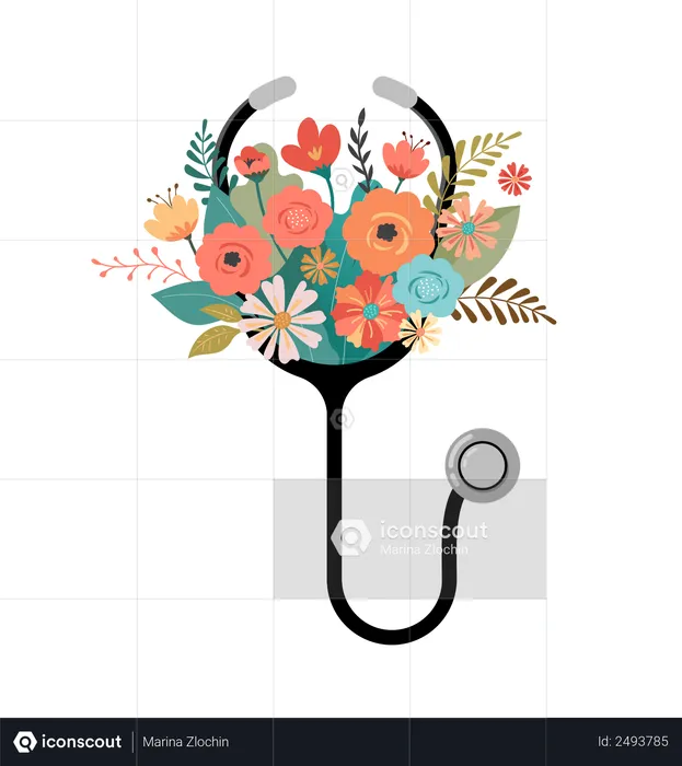 Thank you doctor and nurse - stethoscope  Illustration