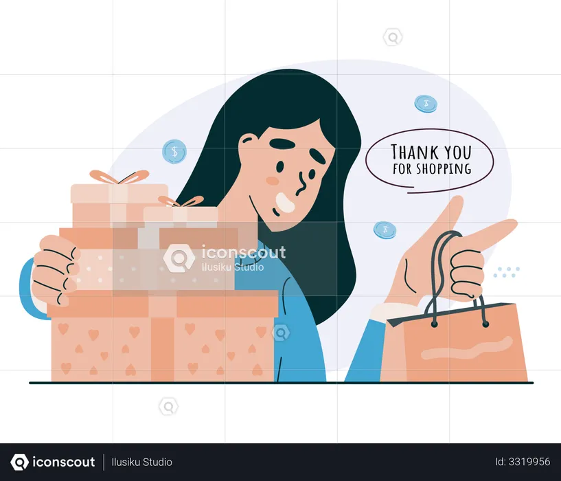 Thank you for shopping  Illustration