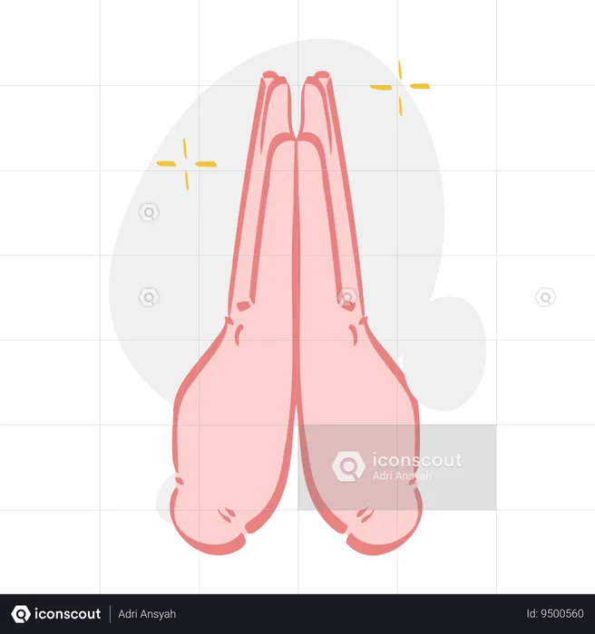 Thank You Hand Gesture  Illustration