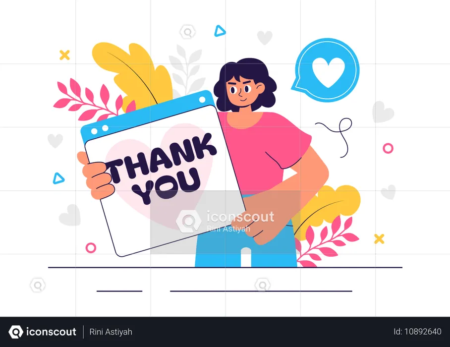 Thank You message  Illustration