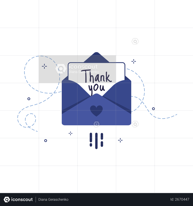 Best Premium Thanks you letter Illustration download in PNG & Vector format